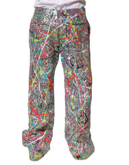 Dolce & Gabbana Meerkleurige Broek met Pailletten en Versieringen