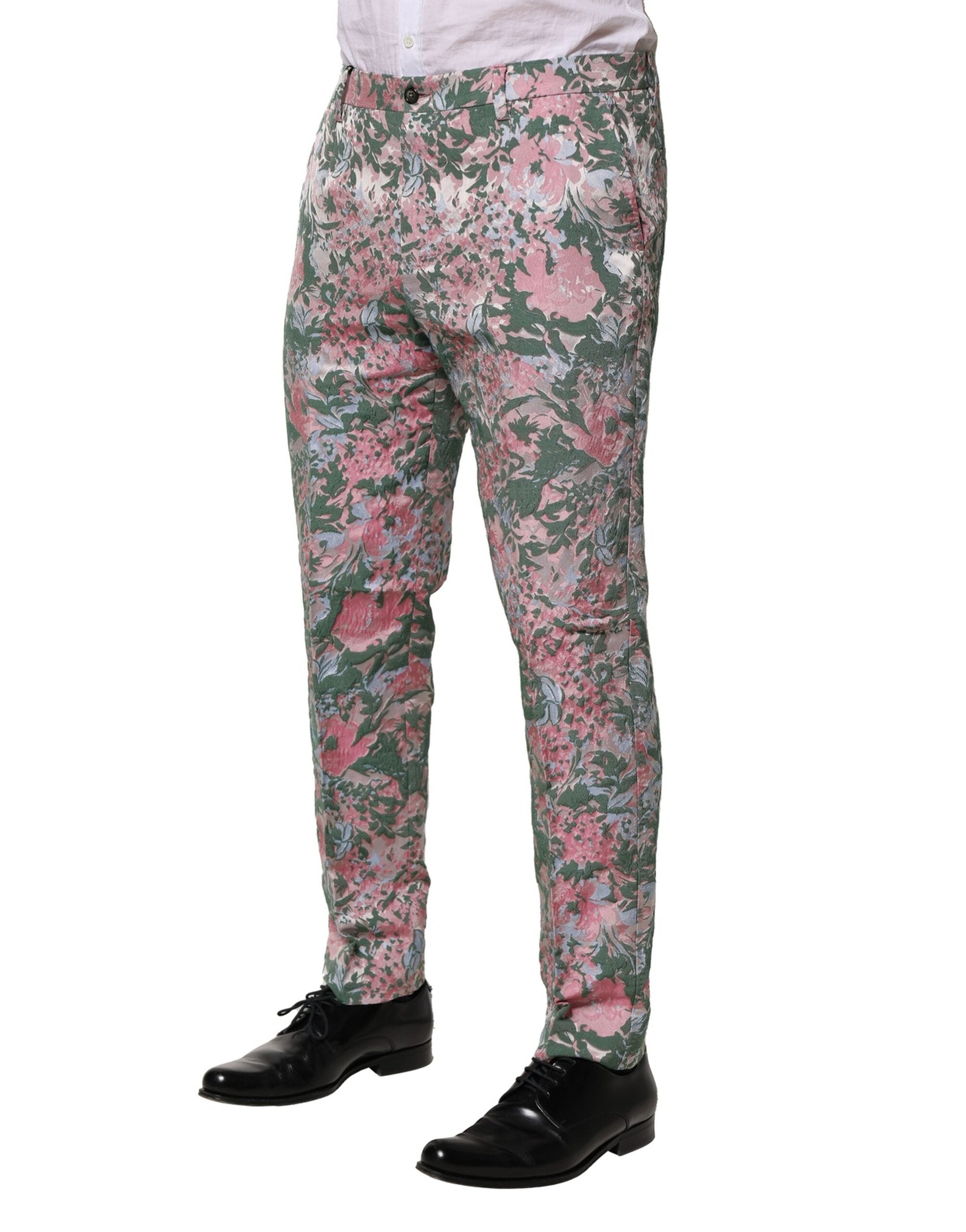 Dolce & Gabbana Multicolor Gebloemde Jacquard Broek