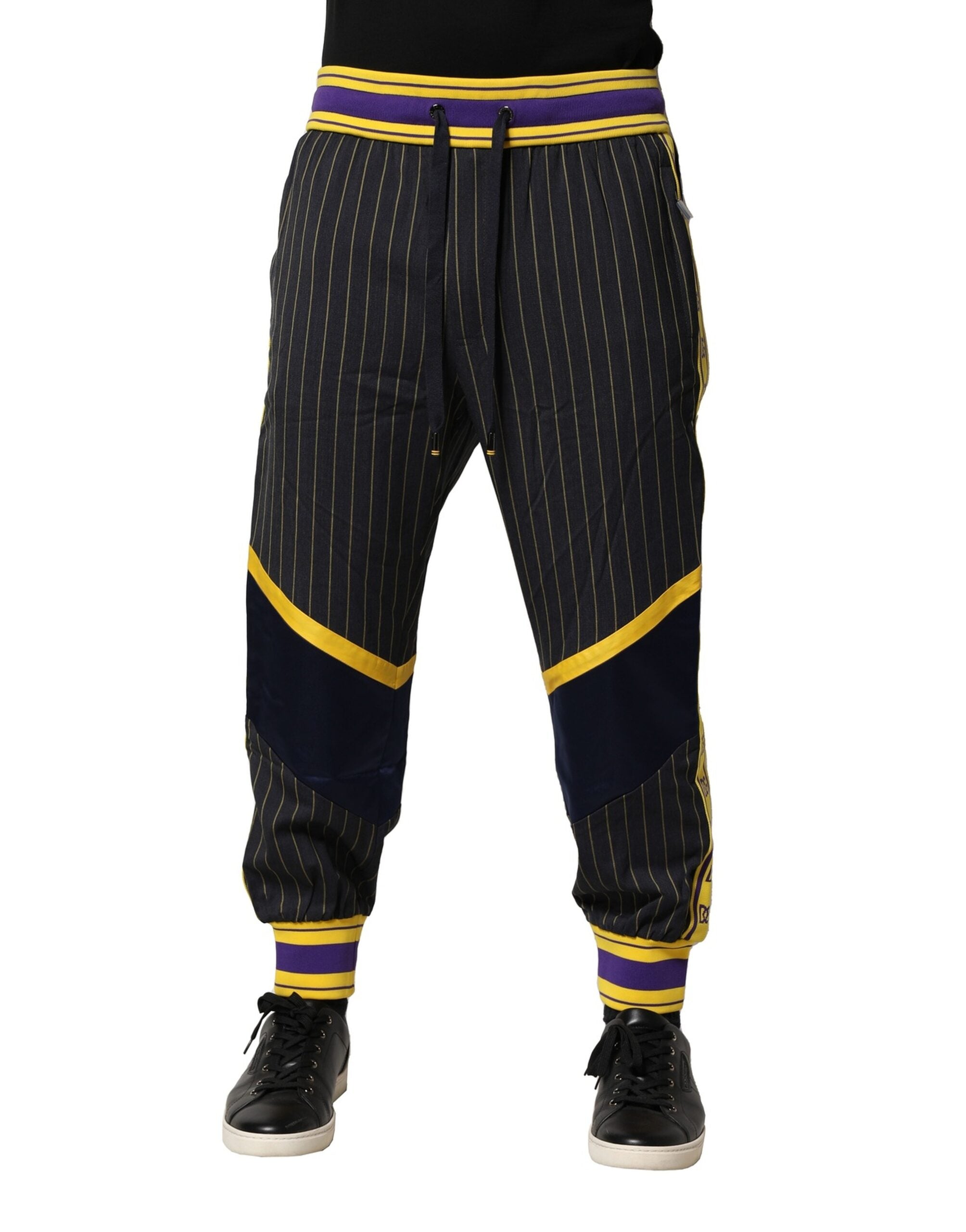 Dolce & Gabbana Woll-Jogginghose mit mehrfarbigen Streifen
