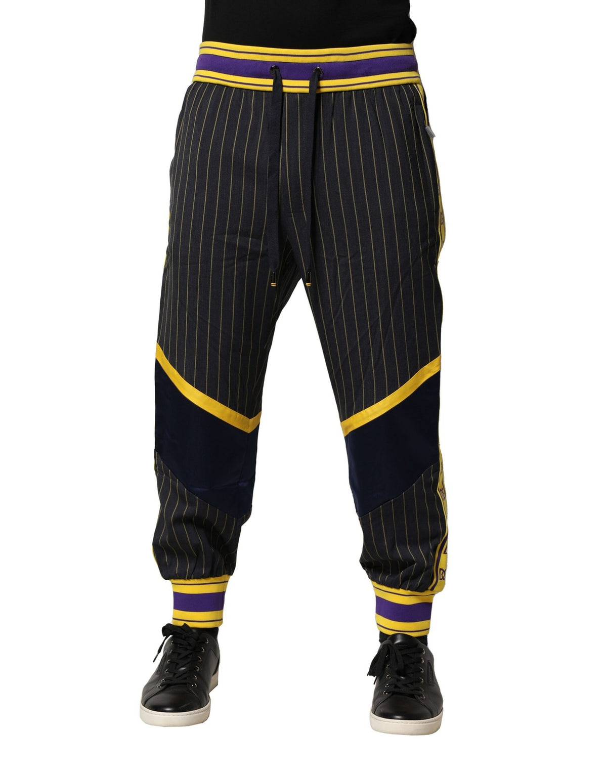 Dolce & Gabbana Woll-Jogginghose mit mehrfarbigen Streifen