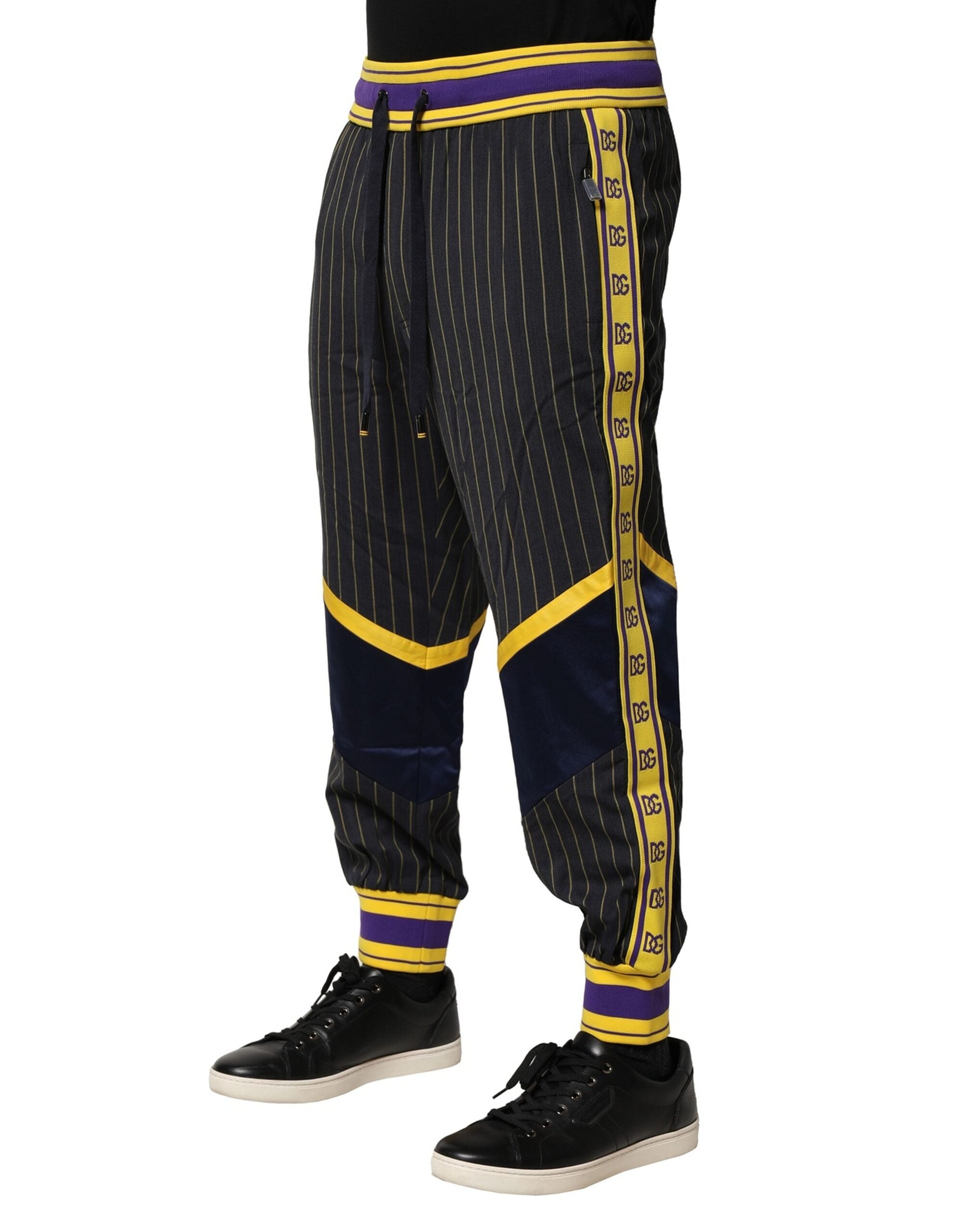 Dolce & Gabbana Woll-Jogginghose mit mehrfarbigen Streifen
