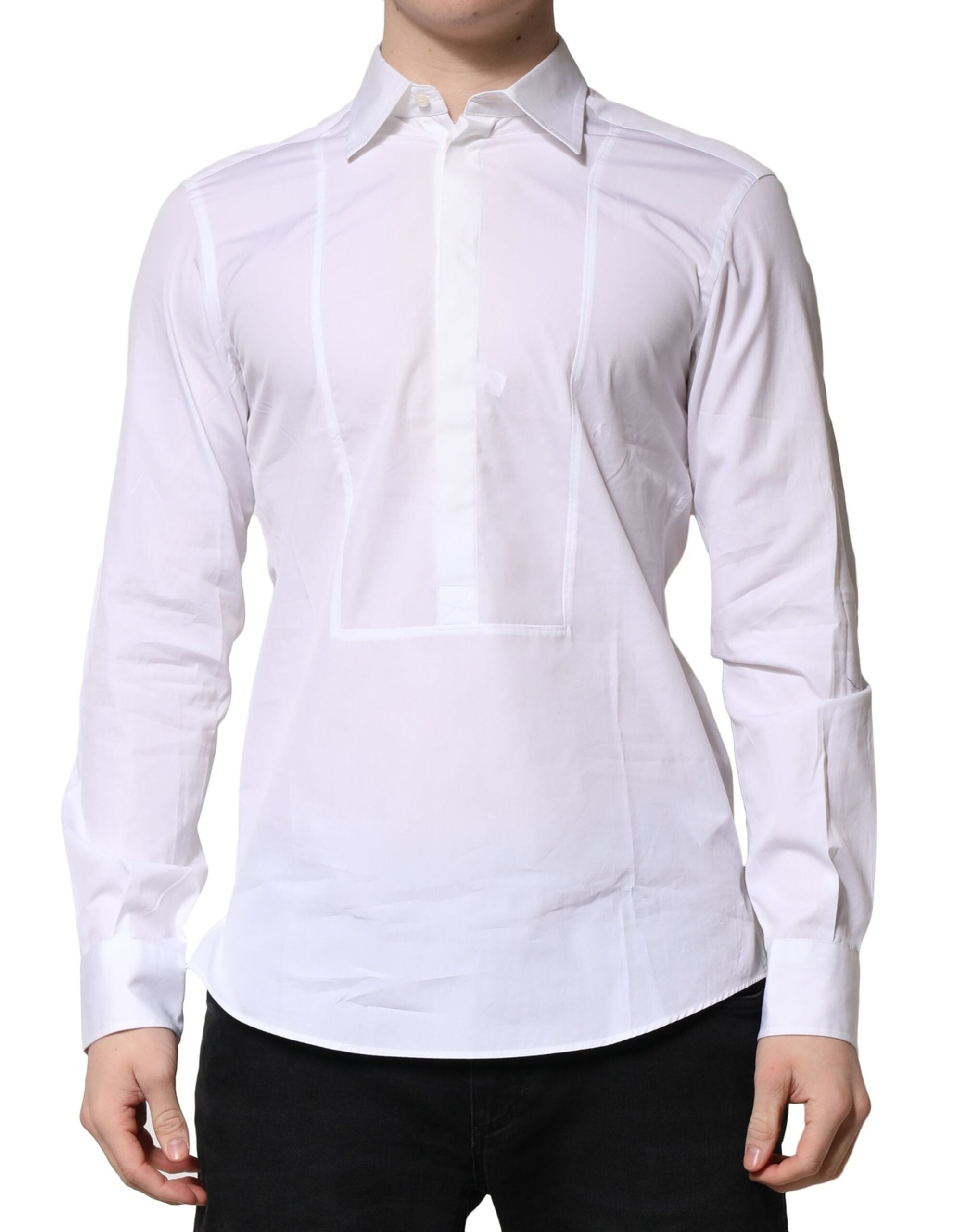 Dolce & Gabbana weißes Popeline-Baumwoll-Hemd für Herren