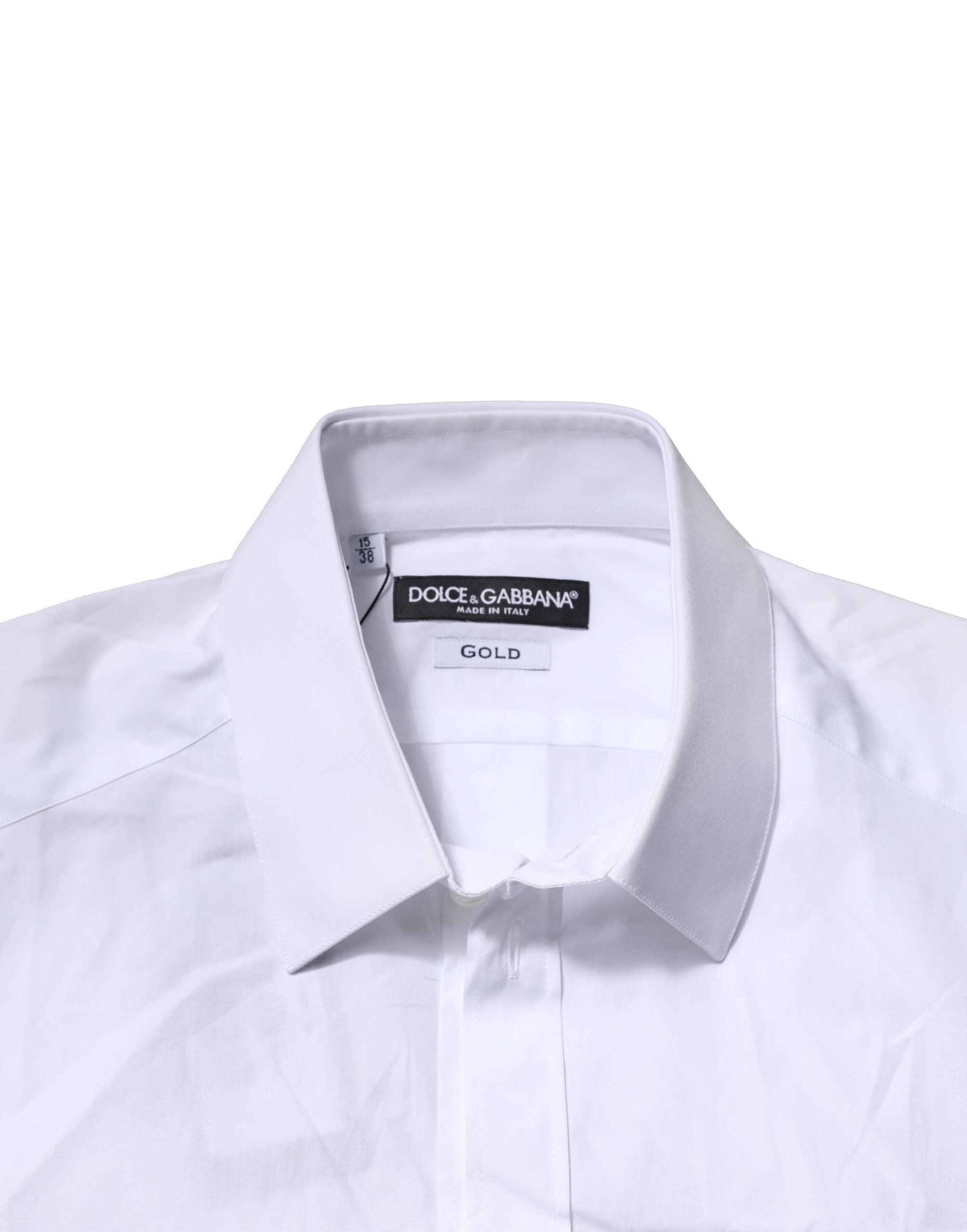 Dolce & Gabbana Weißes Baumwoll T-Shirt mit kurzen Ärmeln GOLD Casual