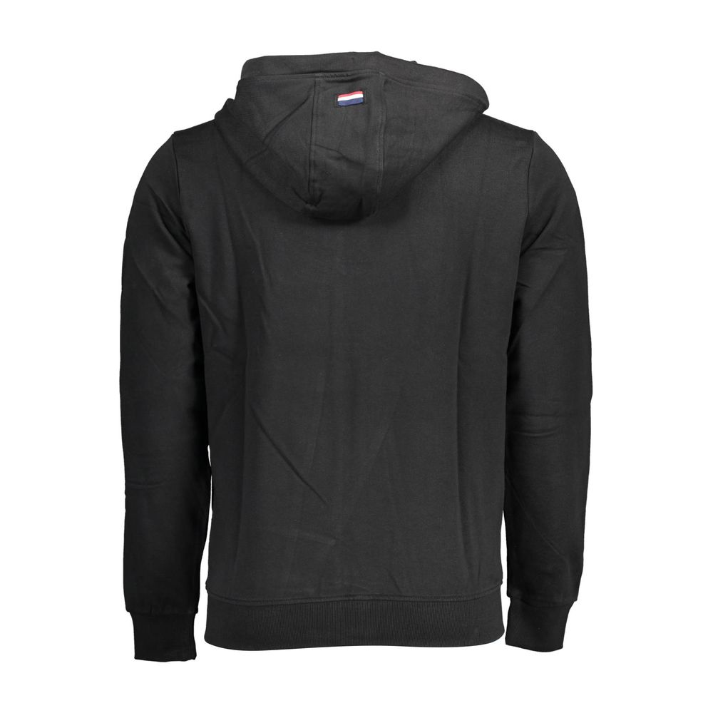 U.S. POLO ASSN. Schwarzer Herren-Kapuzenpullover aus Baumwolle
