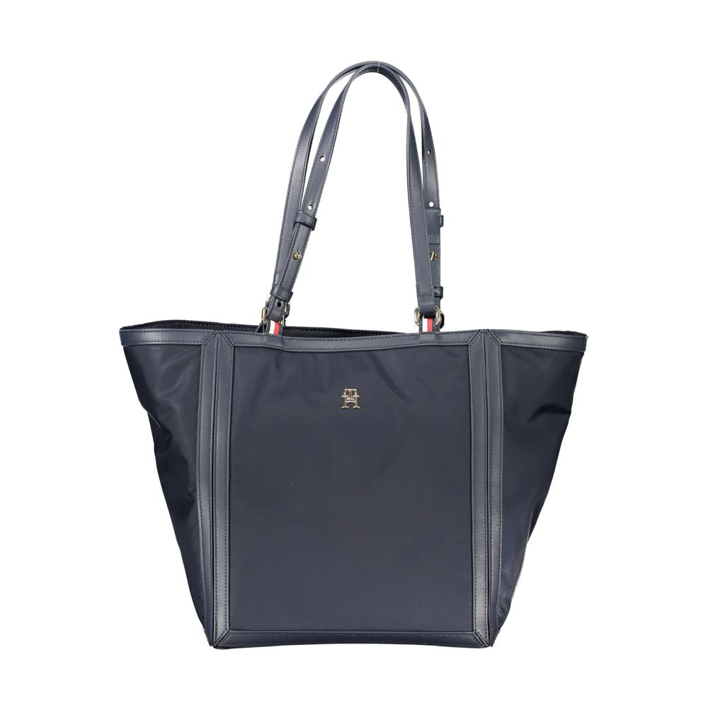 Tommy Hilfiger – Blaue Handtasche aus Polyester für Damen