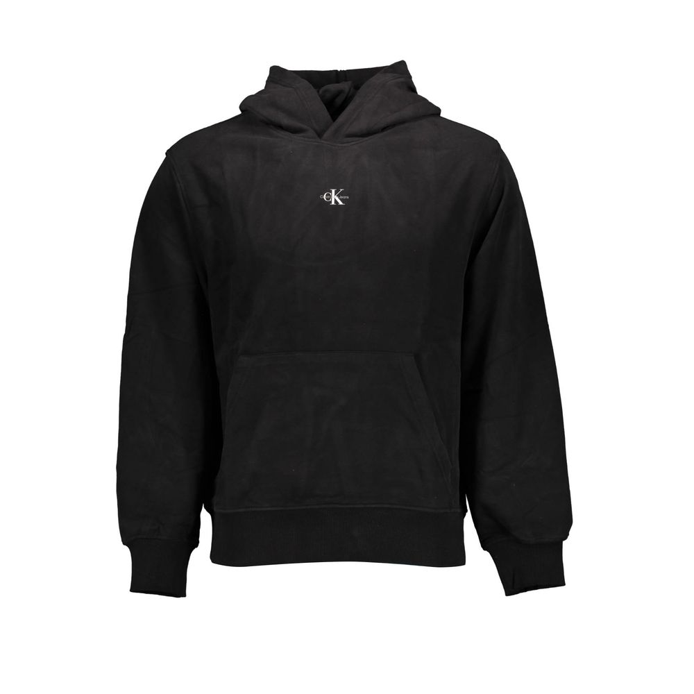 Calvin Klein Schwarzes Baumwoll-Herren-Kapuzensweatshirt
