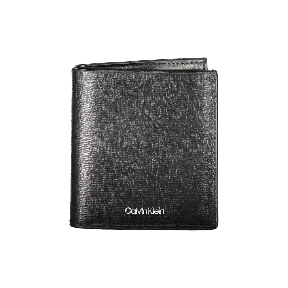 Calvin Klein Nero Leder Herren Geldbörse