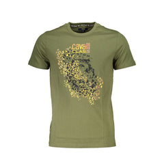 Cavalli Class Groen Katoenen Heren T-shirt