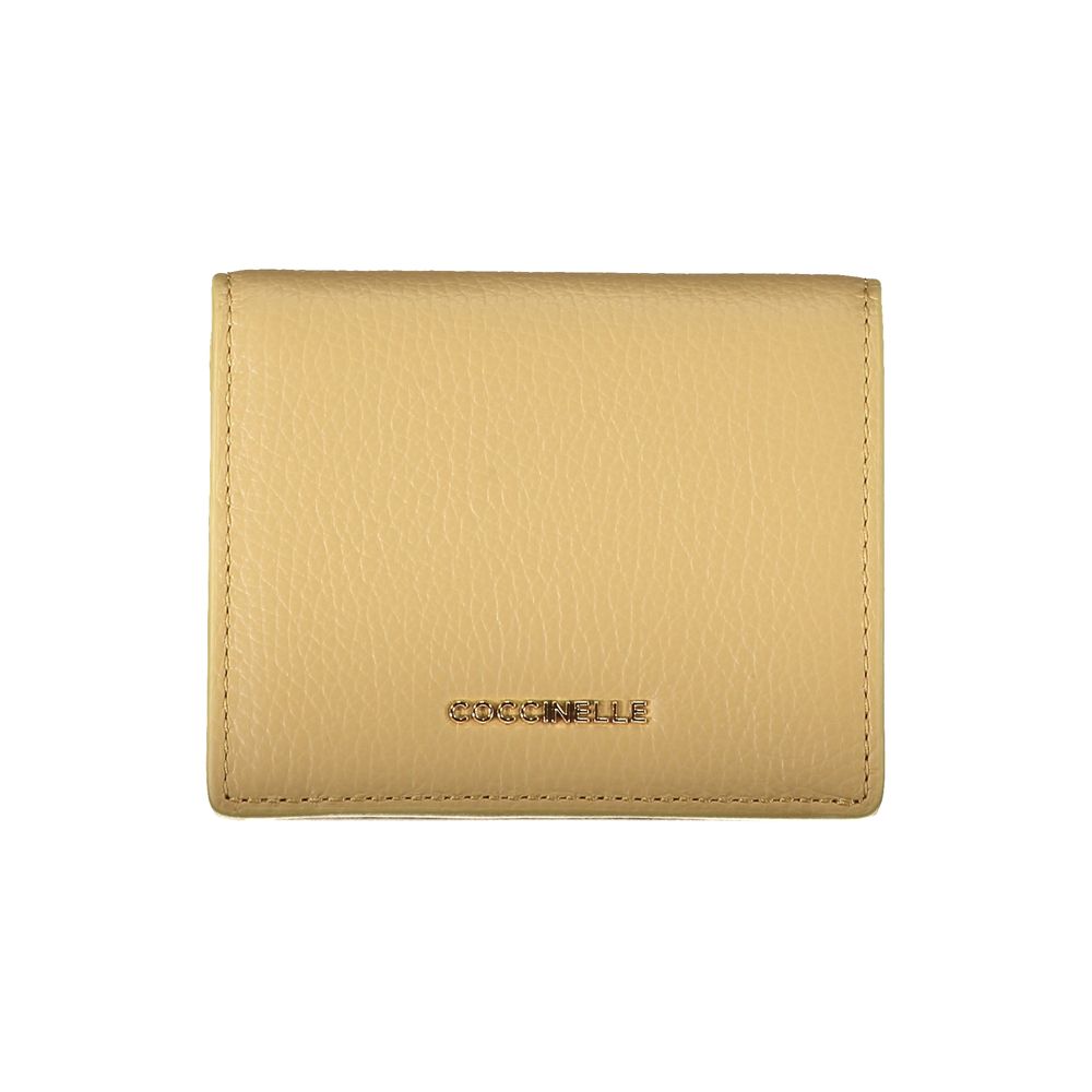 Coccinelle Beige Leder Damen Portemonnaie