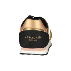 U.S. POLO ASSN. Goldener Damen-Sneaker aus Polyurethan