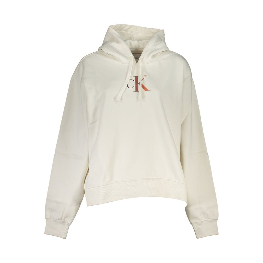 Calvin Klein Weißes Baumwoll-Sweatshirt für Damen