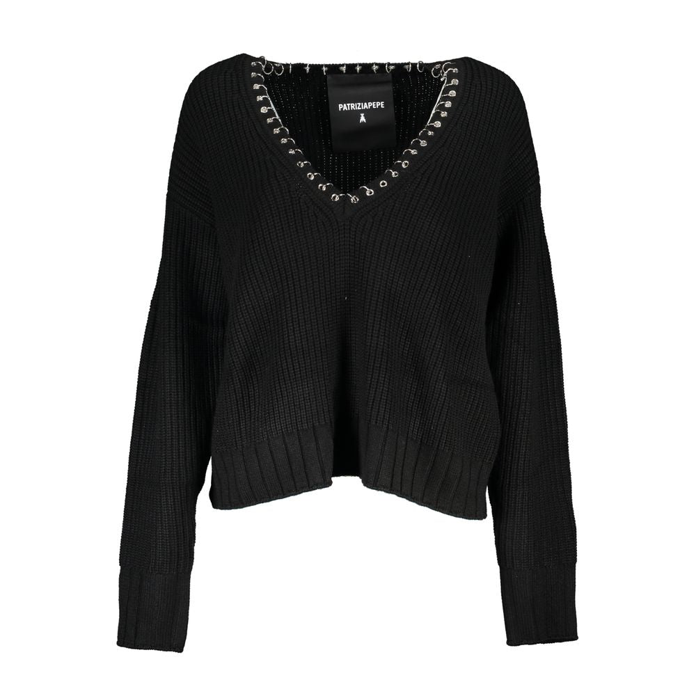 Patrizia Pepe Damen-Pullover Tessuto in Schwarz