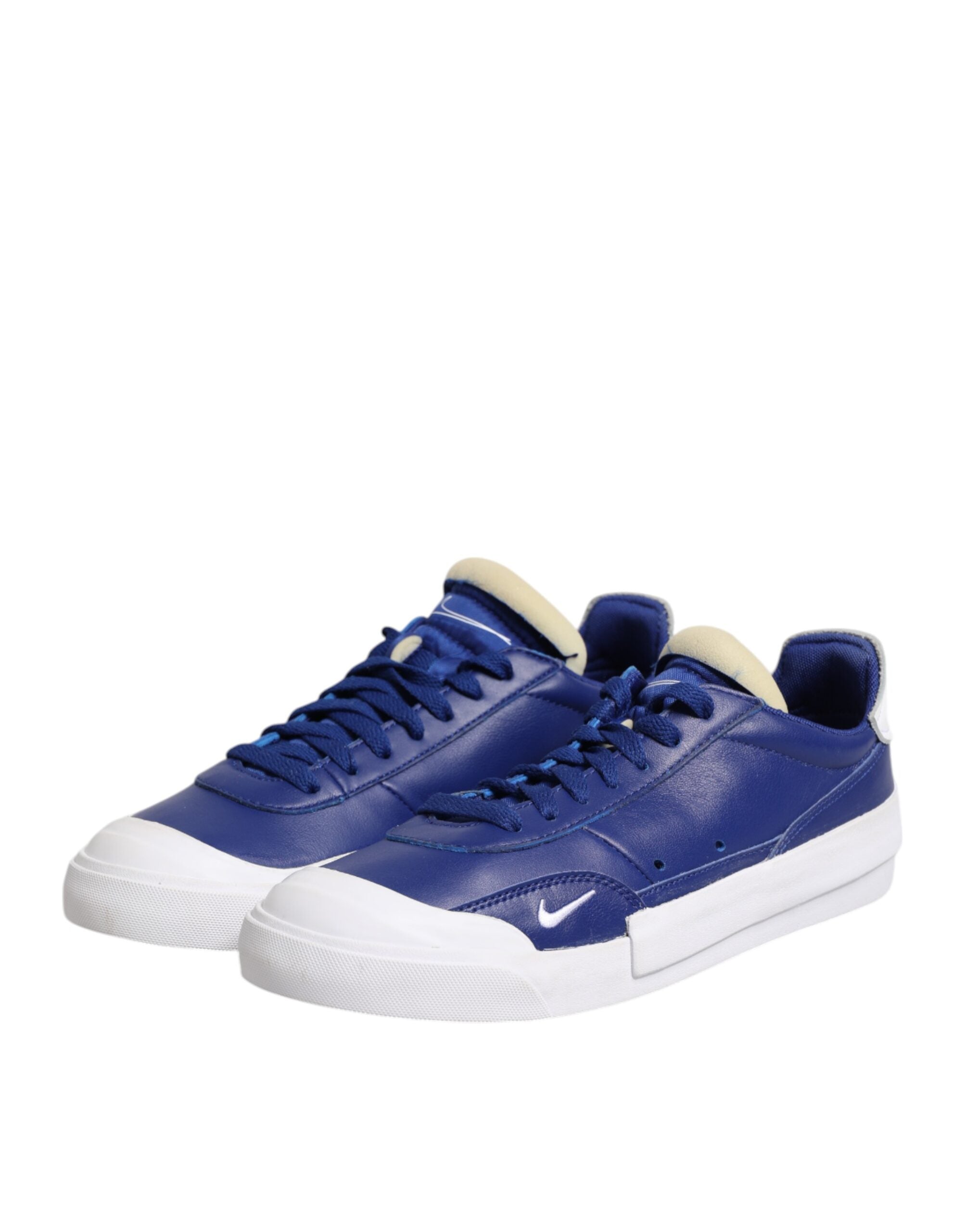 Nike Weiße Blau Geschnürte Low Top Drop-Type PRM Sneaker Schuhe