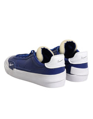 Nike Weiße Blau Geschnürte Low Top Drop-Type PRM Sneaker Schuhe