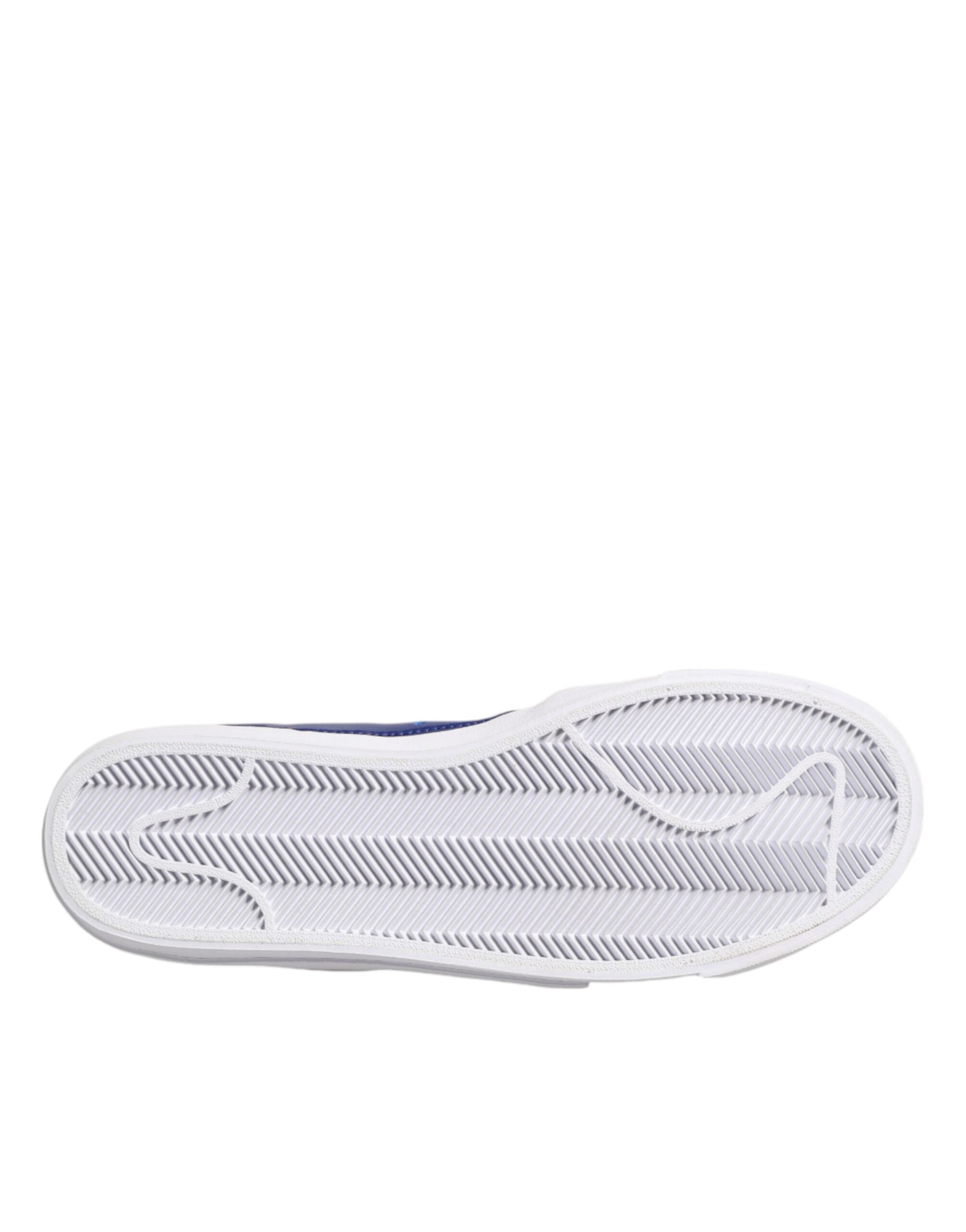 Nike Weiße Blau Geschnürte Low Top Drop-Type PRM Sneaker Schuhe