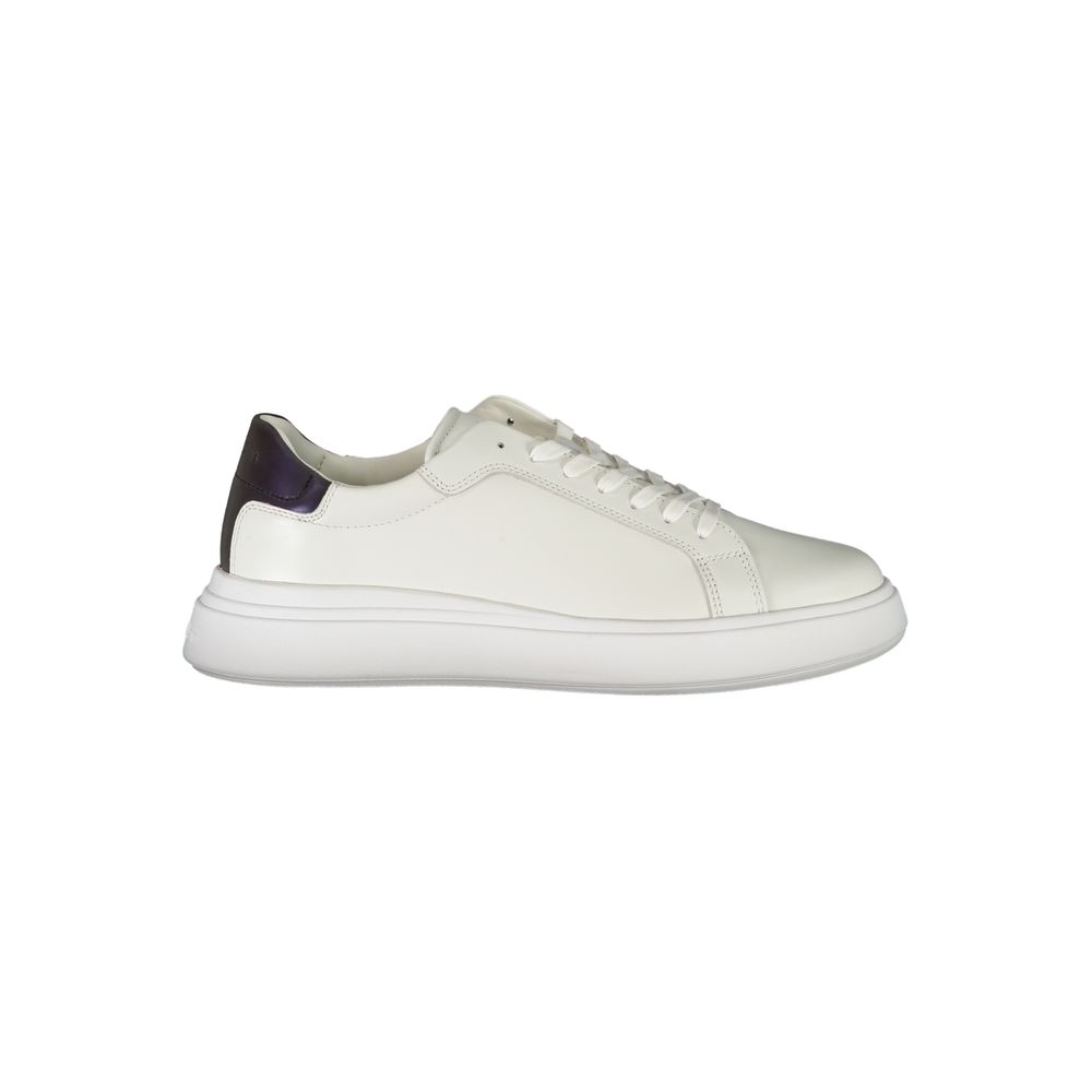Calvin Klein Herren-Sneaker aus weißem Leder