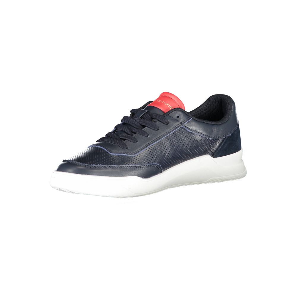 Tommy Hilfiger – Blaue Leder-Sneaker für Herren