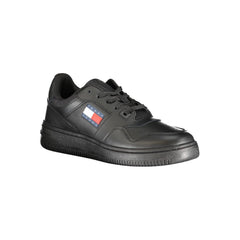 Tommy Hilfiger Zwarte Leren Dames Sneaker