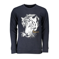 Cavalli Class Blue Cotton Men Sweater