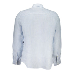 North Sails Light Blue Linen Men Shirt