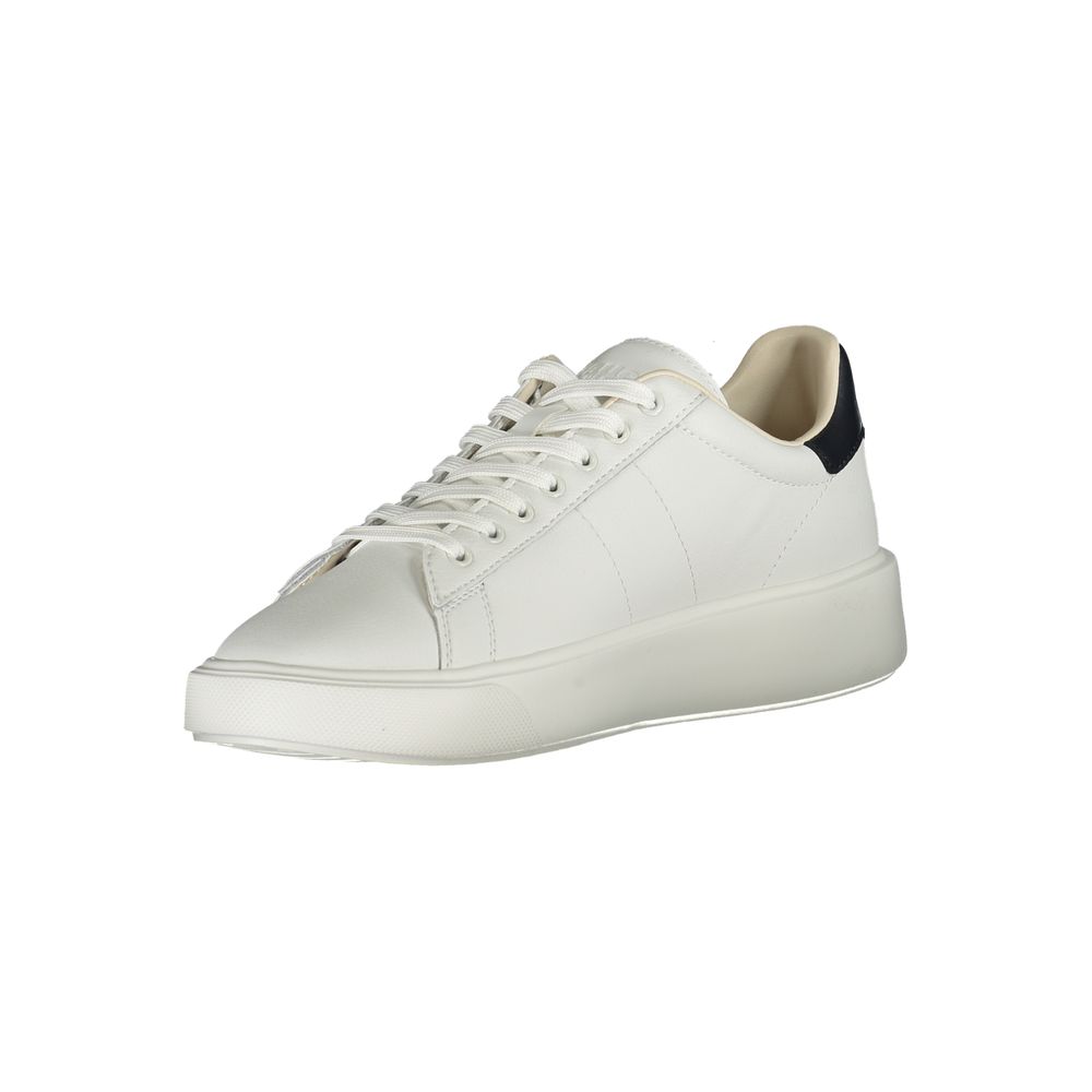 Blauer Witte Polyurethaan Heren Sneaker