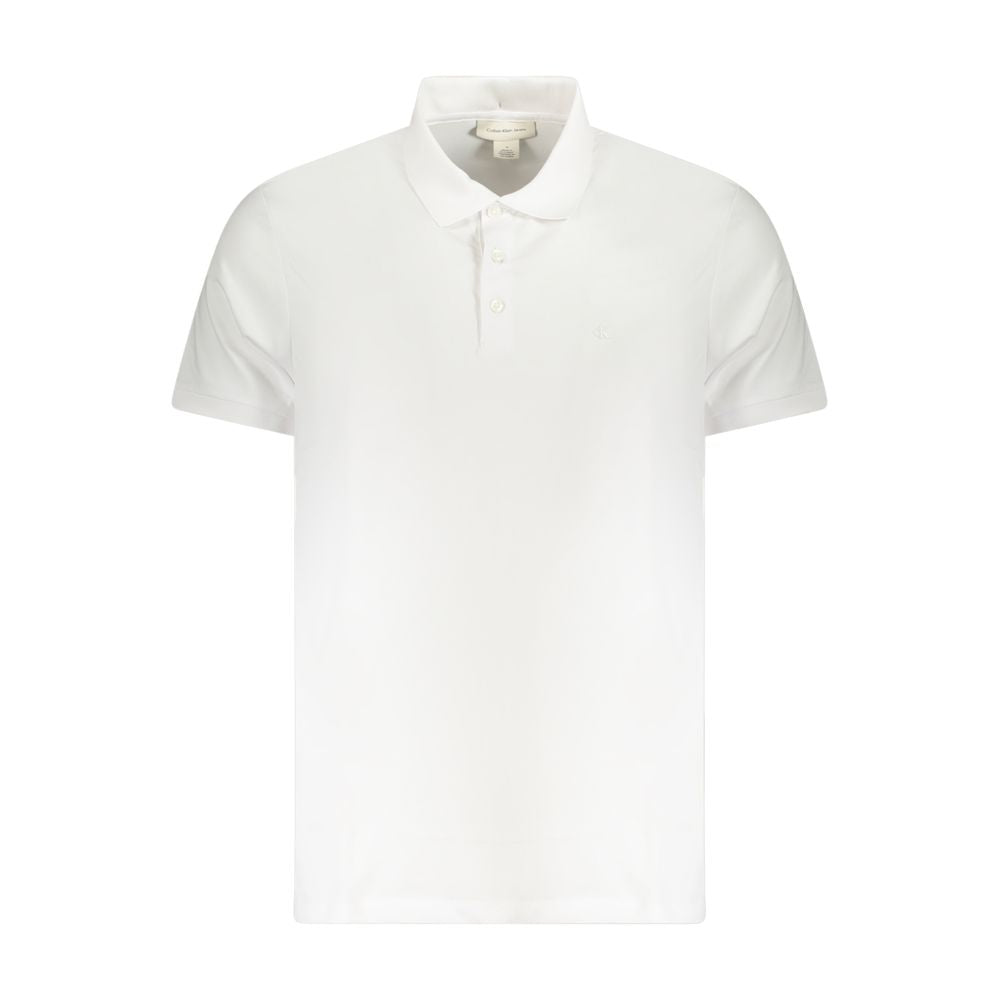 Calvin Klein Weißes Baumwoll-Polohemd für Herren