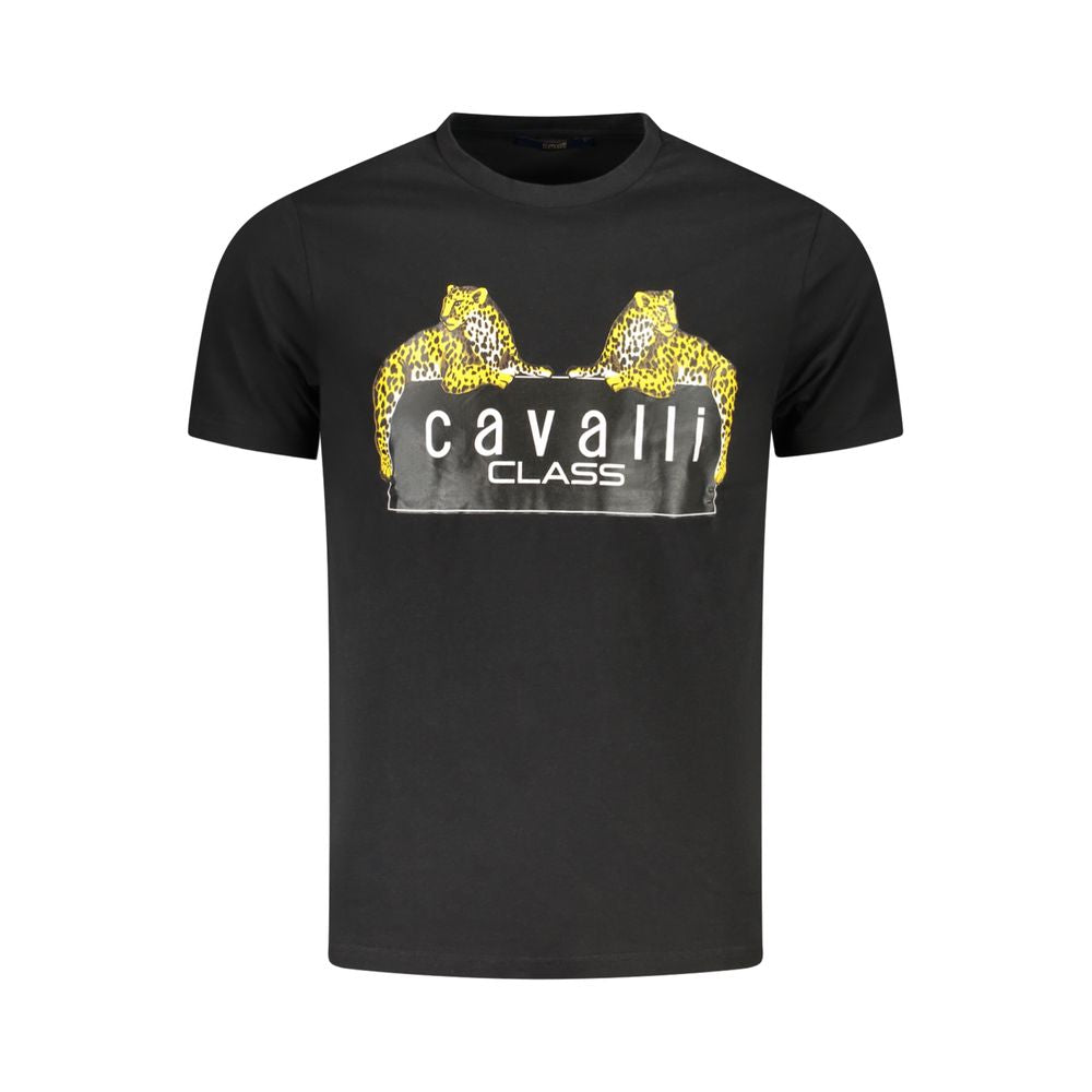 Cavalli Class Black Cotton T-Shirt