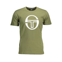 Sergio Tacchini Green Cotton Men T-Shirt