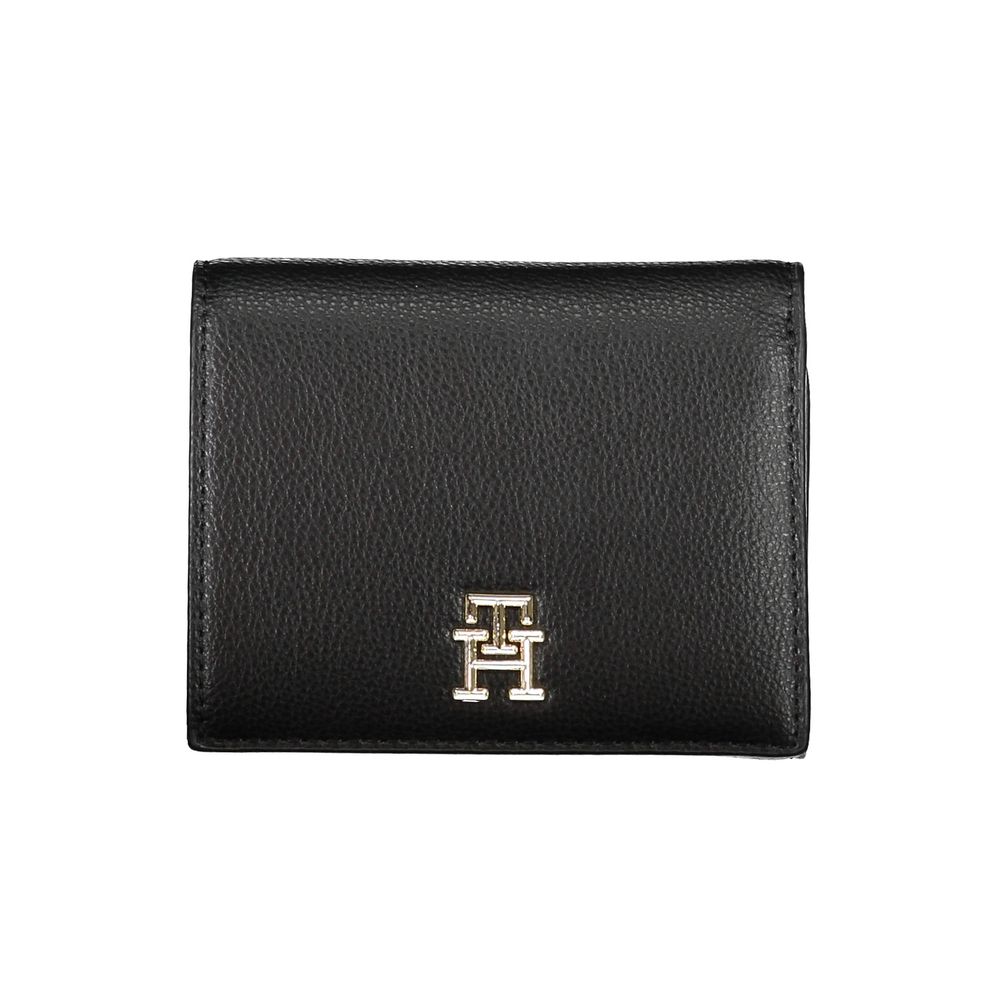 Tommy Hilfiger Geldbörse für Damen aus schwarzem Polyurethan