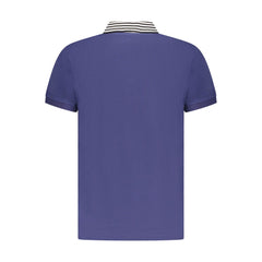 Cavalli Class Blue Cotton Men Polo Shirt
