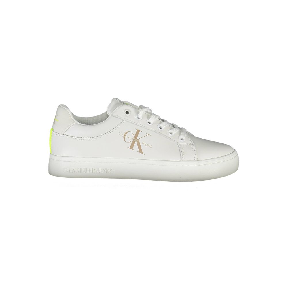 Calvin Klein Bianco Leder Damen Sneaker