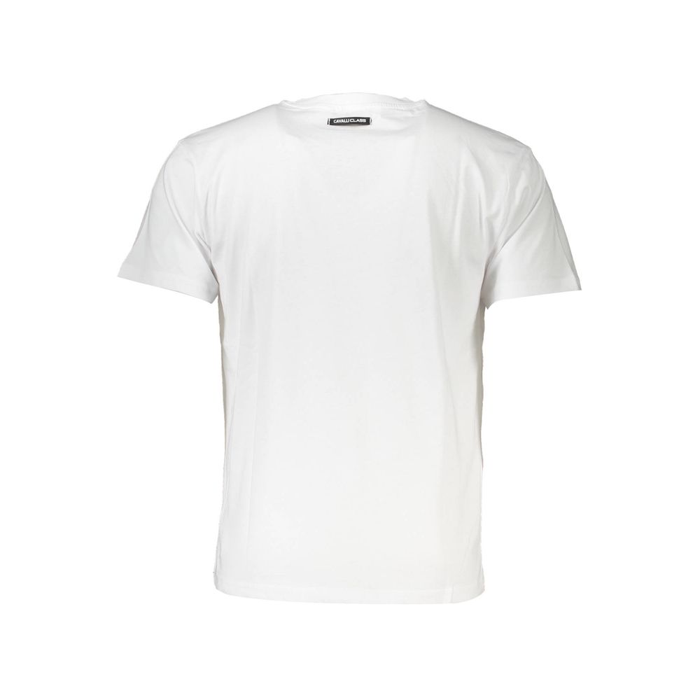 Cavalli Class Weißes Baumwoll-T-Shirt für Herren