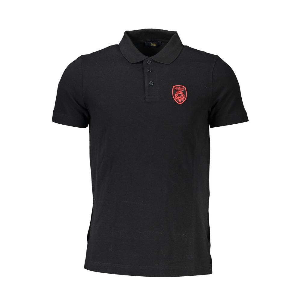 Cavalli Class Nero Baumwoll-Polo für Herren