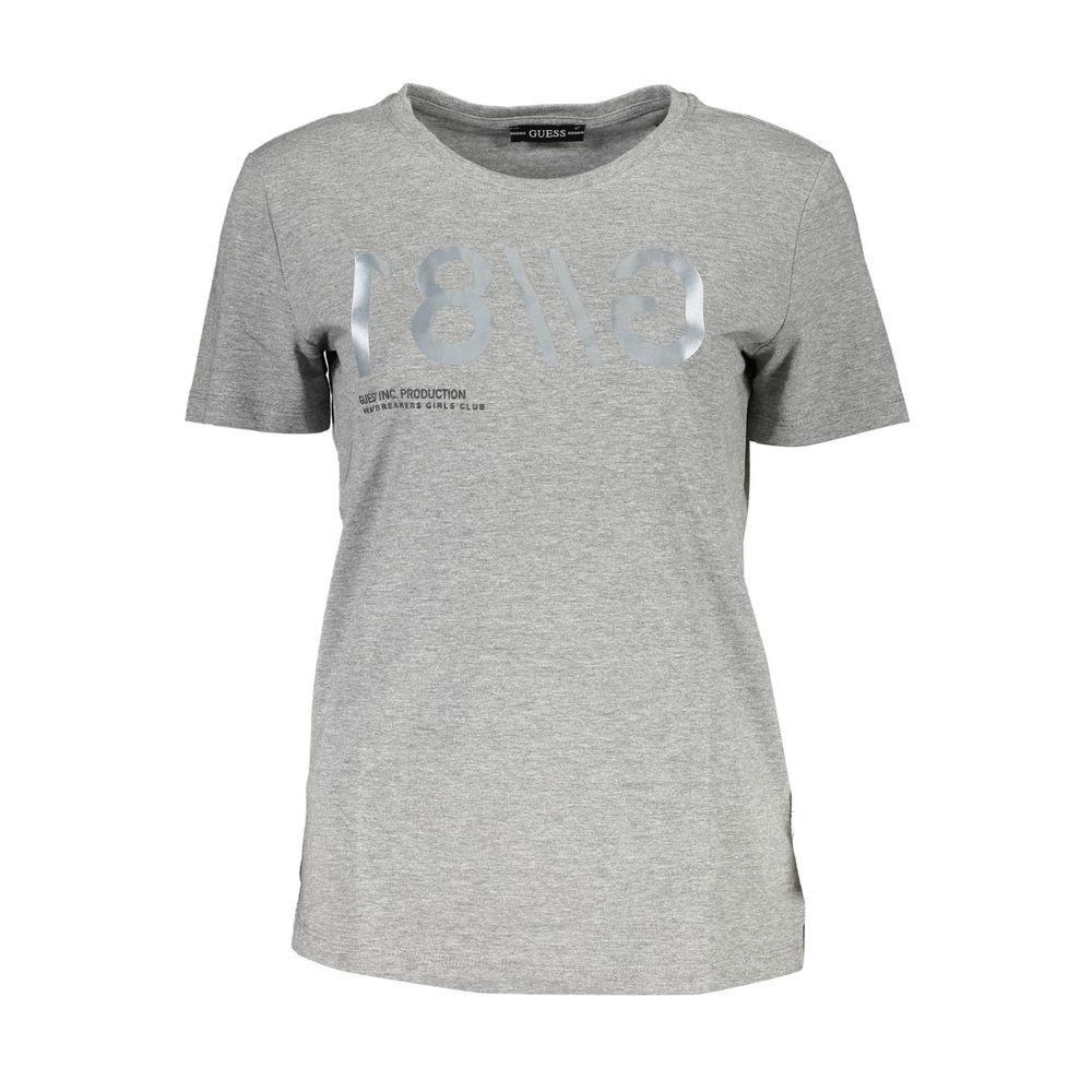 Guess Jeans Graues Baumwoll Damen-T-Shirt