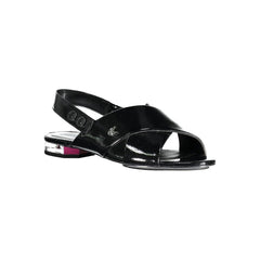 Calvin Klein Black Leather Women Sandal