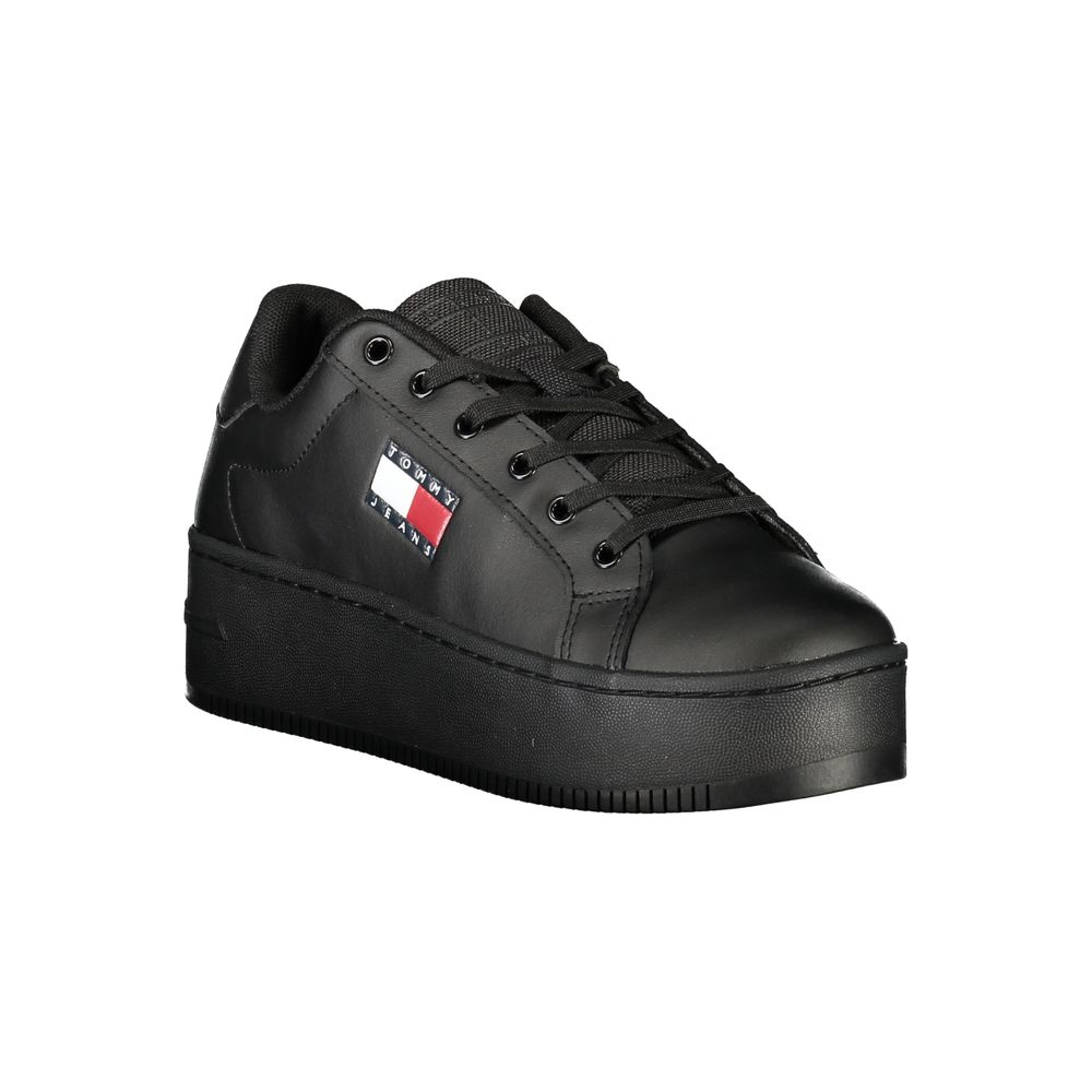 Tommy Hilfiger Zwarte Polyurethaan Damessneaker