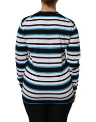 Dolce & Gabbana Multicolor Strepen Lange Mouwen V-hals Top