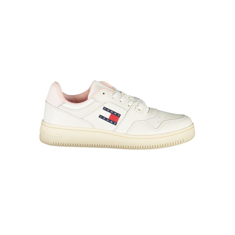 Tommy Hilfiger Damen Sneaker aus weißem Leder