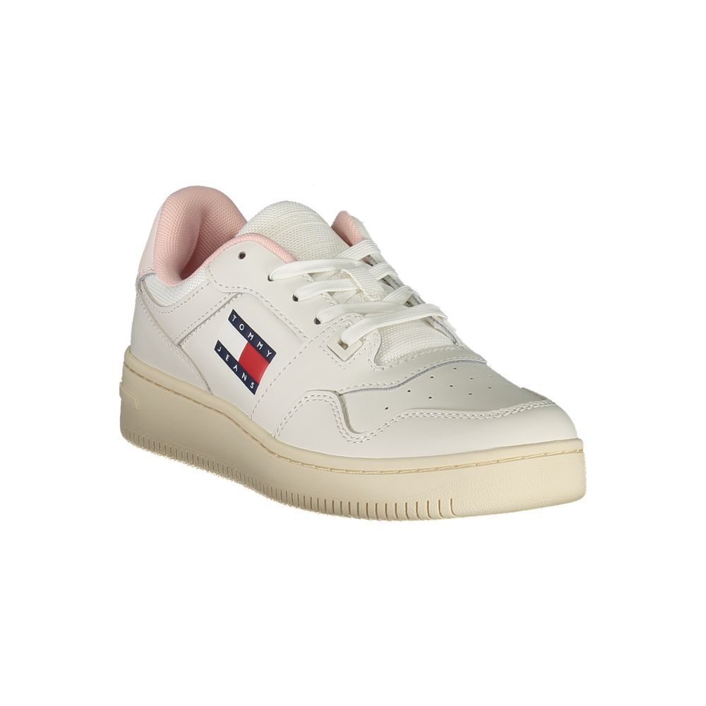 Tommy Hilfiger Damen Sneaker aus weißem Leder