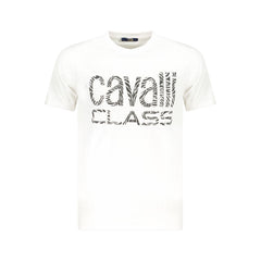 Cavalli Class White Cotton Men T-Shirt