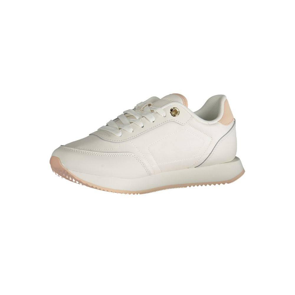 Tommy Hilfiger Damen Sneaker aus weißem Leder