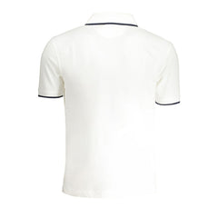 La Martina White Cotton Men Polo Shirt