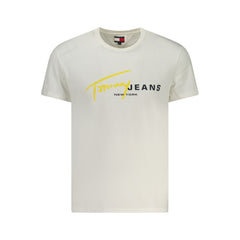 Tommy Hilfiger White Cotton Men T-Shirt