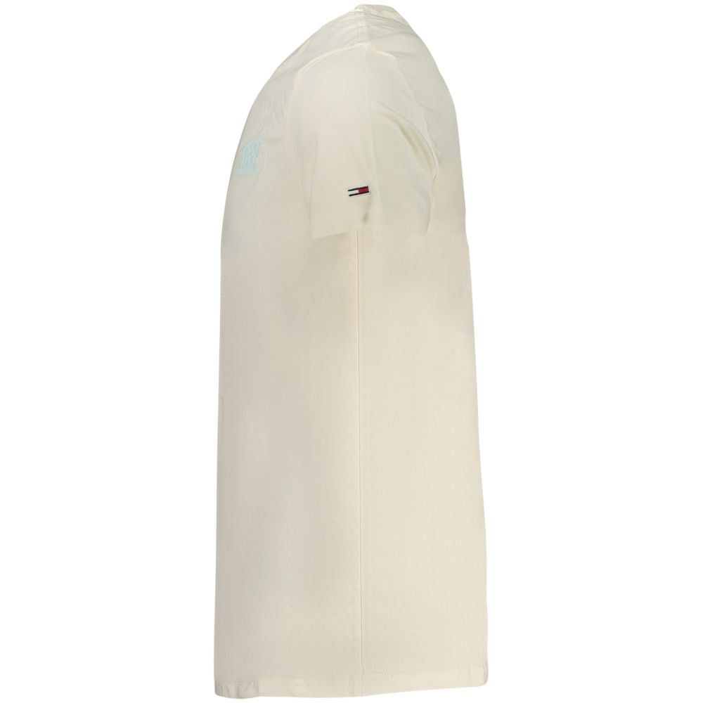 Tommy Hilfiger Beige Cotton Men T-Shirt