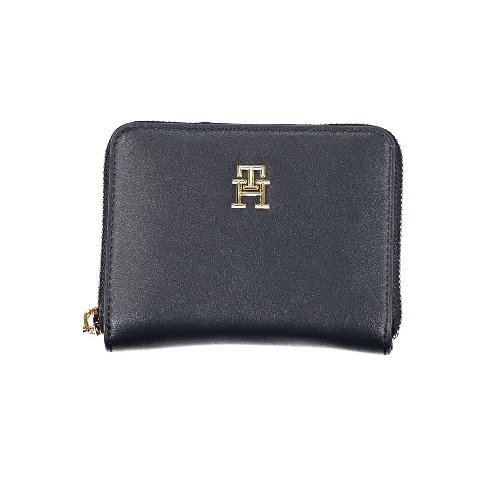 Tommy Hilfiger Damen Geldbörse aus blauem Polyurethan