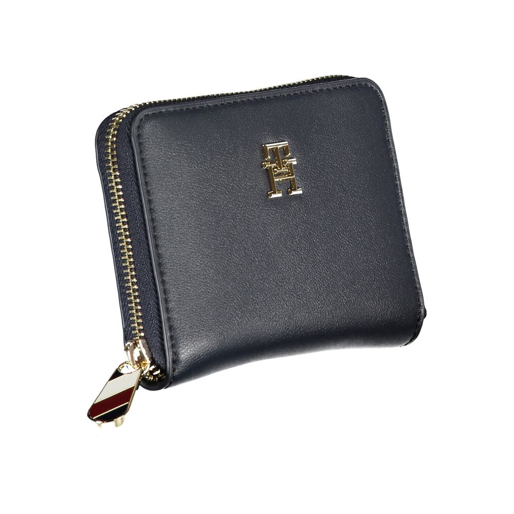 Tommy Hilfiger Damen Geldbörse aus blauem Polyurethan