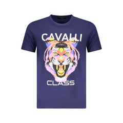 Cavalli Class Blue Cotton Men T-Shirt