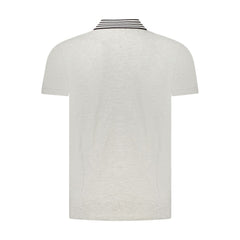 Cavalli Class Gray Cotton Polo Shirt