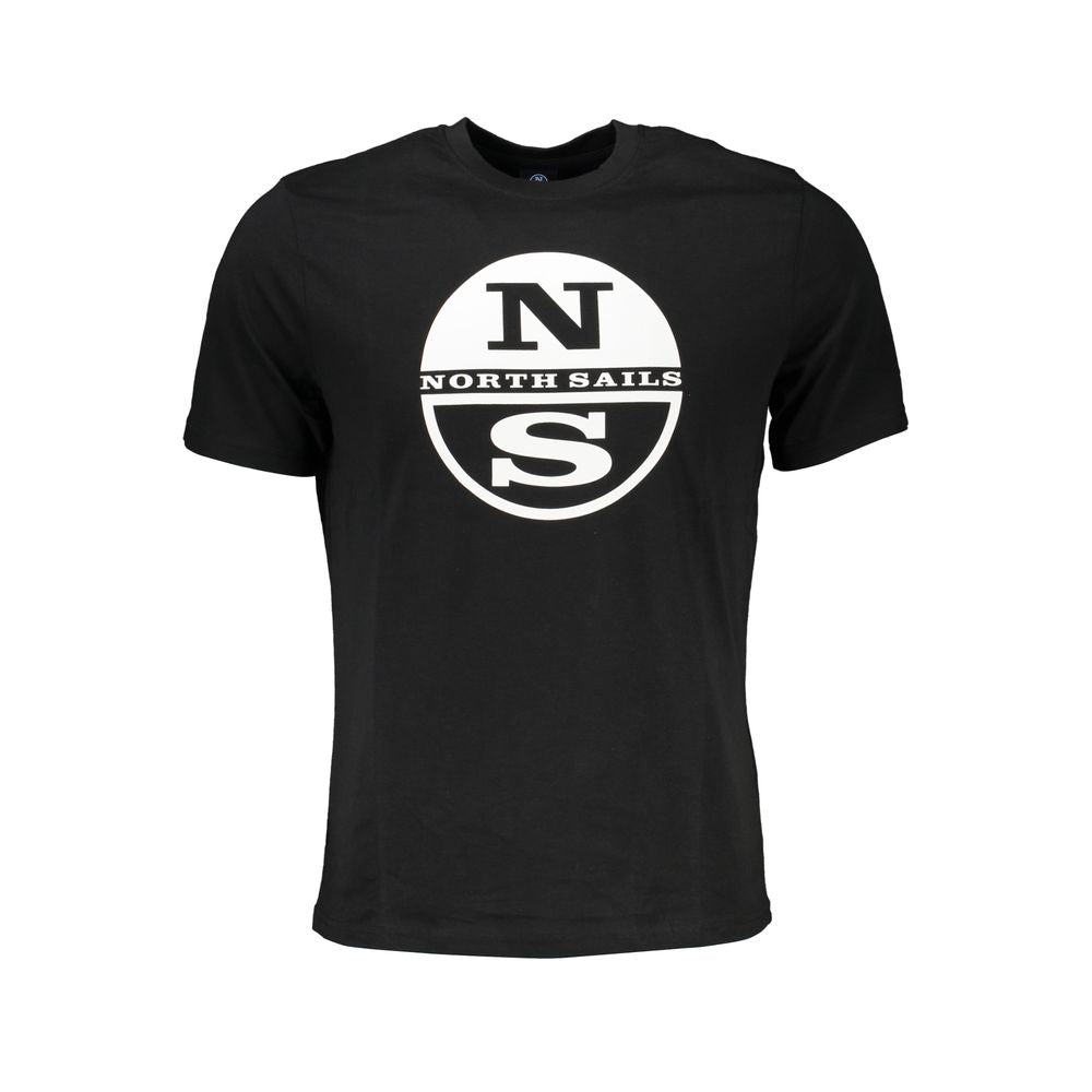 North Sails Schwarzes Baumwoll-T-Shirt für Herren