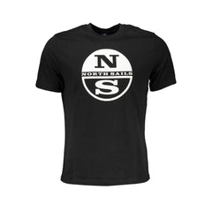 North Sails Schwarzes Baumwoll-T-Shirt für Herren